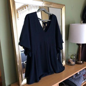 Eloquii V-Neck Kimono Sleeve Top
